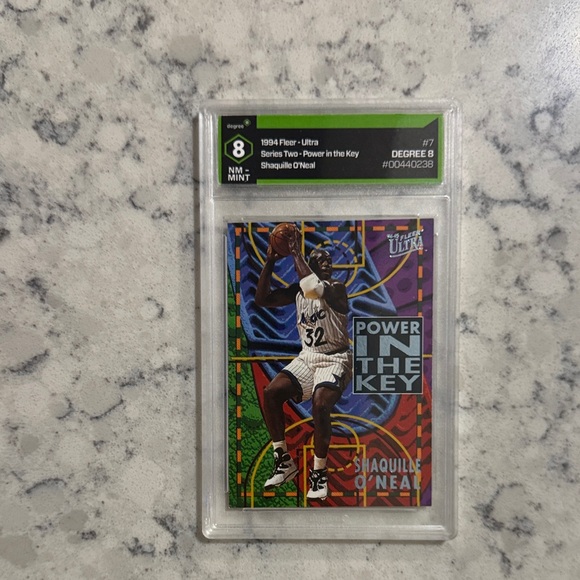 fleer Other - Shaquille O'Neal 1994 Fleer Ultra 'Power in the Key' Trading Card - Purple/Green